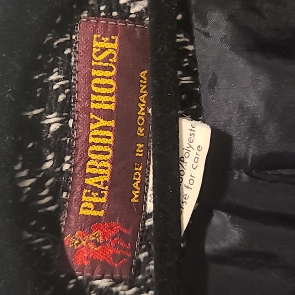 Peabody House Wool Textured Trench Coat, Sz 9/10 - Picture 5 of 7